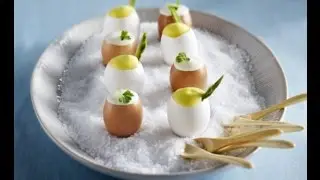 Aviko recept: Amuse van ei met aardappelschuim