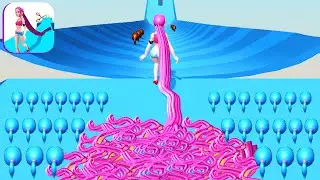 HAIR RUSH game BEST MAX RECORD 3D 🌈💖👩🏻&zwj;🦰 Gameplay All Levels Walkthrough iOS, Android New Game App