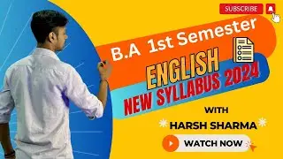 BA 1st semester English New syllabus for 2024 || #ba1styear #syllabus #englishsyllabus
