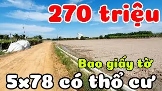 Bán đất 5x78 có thổ cư đường 8m cách nhựa 120m giá 270 triệu ở Châu Thành Tây Ninh bao sổ hồng riêng