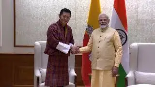 H.M. the King of Bhutan, Jigme Khesar Namgyel Wangchuk meets PM Modi in New Delhi