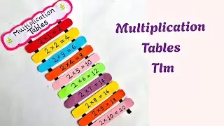 Multiplication tables Tlm |Math tlm| Math project for class 1,2 /tlm , Tables tlm #math