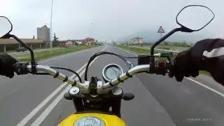 EKEN H9 test 2.7K/30 fps - Ducati Scrambler on the road.