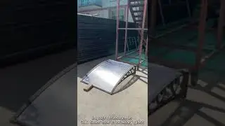 Impact resistant solid polycarbonate sheet canopy