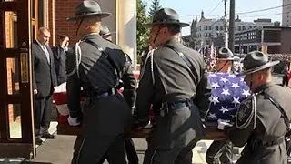 Raw: Hundreds Pay Tribute to Slain PA Trooper
