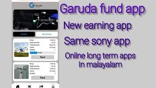 GARUDA fund app details in malayalam/ long term app/ new money earning app in malayalam
