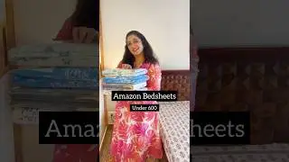 Amazon Bedsheets under 600..Pure cotton bedsheets #amazonfinds#bedsheets #amzonmustbuy #home