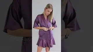 Casaveve Best Seller Affordable Purple Short Robe in best price | Silk satin short robe # #fashion