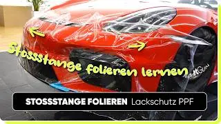 Stossstange folieren mit Lackschutzfolie | Anleitung Schritt für Schritt | Porsche Spyder 718