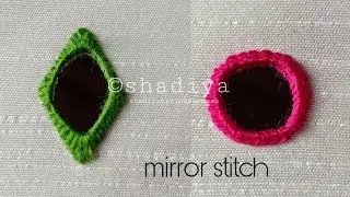 Hand embroidery mirror work