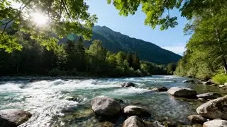 Mountain River Sounds LIVE | Natural White Noise for Deep Sleep