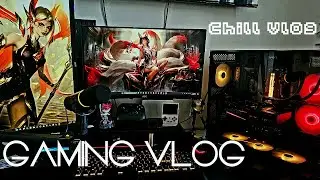 Gaming Vlog 🕹️👾| Shopping Haul, Ear Tattoo, Immortalized Legend Ahri ,New Setup Mood, Full Moon ASMR