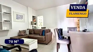 FLAMENGO QUADRA DA PRAIA E ENSEADA DE BOTAFOGO 70M² REFORMADÍSSIMO PORTEIRA FECHADA 2 QUARTOS P.24H