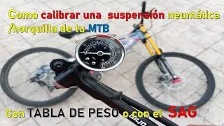 Como ajustar una  suspensión  neumática de bicicleta mtb