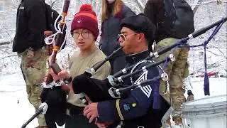 Virginia Tech Civilian-Cadet Snowball Fight, 2025.