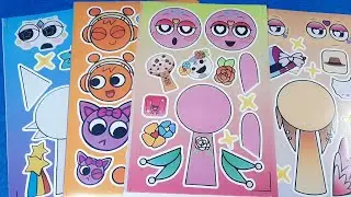 [Paper DIY] Decorate with Incredibox Sprunki Sticker Book!