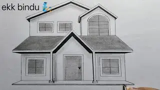 HOW TO DRAW A HOUSE 🏠 IN 1 POINT PERSPECTIVE (30 DAYS HOUSE  DRAWING CHALLENGE FOR 1K SUBSCRIBERS) 