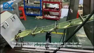Automatic sauce glass jar vacuum twist off capping machine, two capping heads design