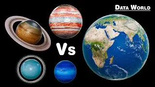 Earth vs Uranus, Saturn, Neptune & Jupiter! 🌍🆚🪐 Planet Comparison (Size, Distance & More!)