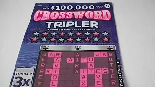 2025-08-18 Ontario Lottery OLG Instant Scratch Ticket #3308 $5 Crossword Tripler #001 - ASMR
