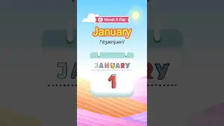 Learn Name Of 12 Month In English For Kids | Months Of The Years | 01| 6 Words A Day | FAHA Kids