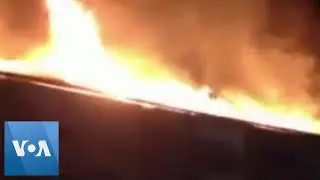 Fire Breaks Out at Residential Building After Turkey Earthquake