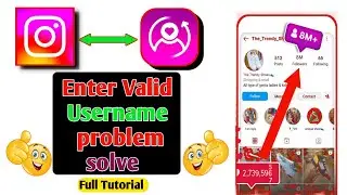 Enter Valid Username problem solve instagram | follow plus app instagram
