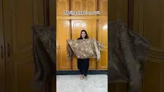 Styling shawl on suit🧣#hack #stylingtipsandtricks #shorts