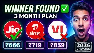 🔥 Jio vs Airtel vs Vi 🔥 Best 3 Month Plan?
