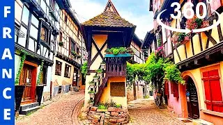 A Scenic Relaxation Tour in France With Ambient Sounds/ Eguesheim/360/VR/5K/ASMR