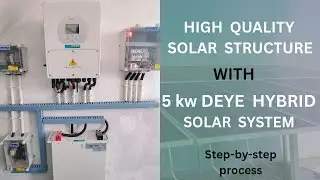 High Quality Solar Structure Installation | 5kw Deye Hybrid Solar System In Hyderabad | In Telugu