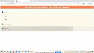 Angular 10 Vertical Stepper Form Working Example