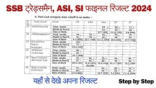 ssb result 2024 | Ssb result 2024 pdf download | SSB Tradesman Cut Off 2024, Ssb result 2024 cut off