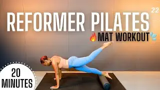 🔥 20 Min Reformer Inspired Mat Pilates | with Foam Roller & Resistance Bands | At Home Workout