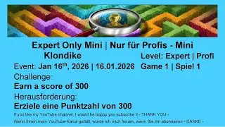 Expert Only Mini - Klondike #1 Expert | Jan 16th, 2026