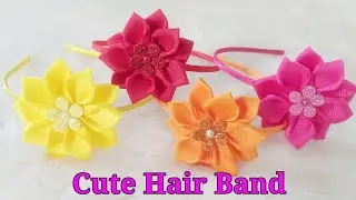 Hair Band Tutorial / Part 17/ Simple HairBand/ DIY / Ribbon flowers / 2024 / Sinhala