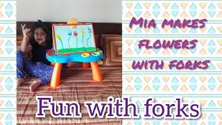 Fun with Forks #forkpainting #homeactivitiesforkids #colorspash