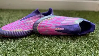 Обзор бутсов Lamine Yamal Adidas F50 League Laceless FG/AG &mdash; на ногах и распаковка ASMR!