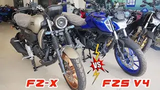 New Yamaha FZ-X Vs Yamaha FZS V4  Comparison Video | Which One is Better in 2024