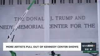 Performers cancel shows after Trump's name added to the Kennedy Center