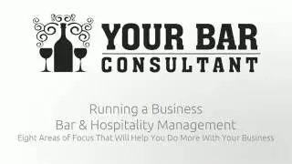 Bar & Hospitality Management Udemy Course: Your Bar Consultant