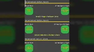 PSL 5 schedule 2020
