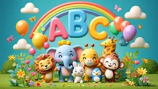 ABC Animals for Kids | A to Z Animal Names | Text & Music Learning Video | Preschool & Kindergarten 