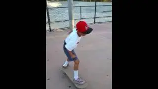 Skater with 80s styles, Future Baby Hosoi? Vans skateboard wear
