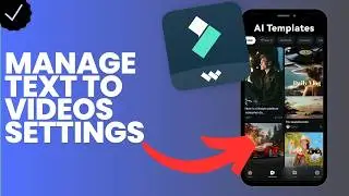How to manage the text to video settings in Filmora?