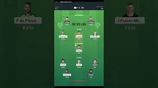DC VS LSG Dream11 Prediction | Dream11 Team of Today IPL Match | DC VS LSG Dream1| #shorts #dream