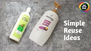 HOW TO REUSE WASTE SHAMPOO BOTTLES/2 SIMPLE CRAFT IDEAS WITH SHAMPOO BOTTLES/ BEST OUT OF WASTE