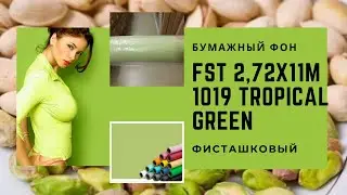 Фон бумажный FST 2,72x11m 1019 TROPICAL GREEN фисташковый