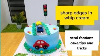 How to Make Car Theme Whip Cream Cake.Tips & Tricks @NadiyaTanvir