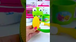 Pororo Crong Eats Corn Toy 🌽, Satisfying ASMR Kitchen Unboxing | No Music
